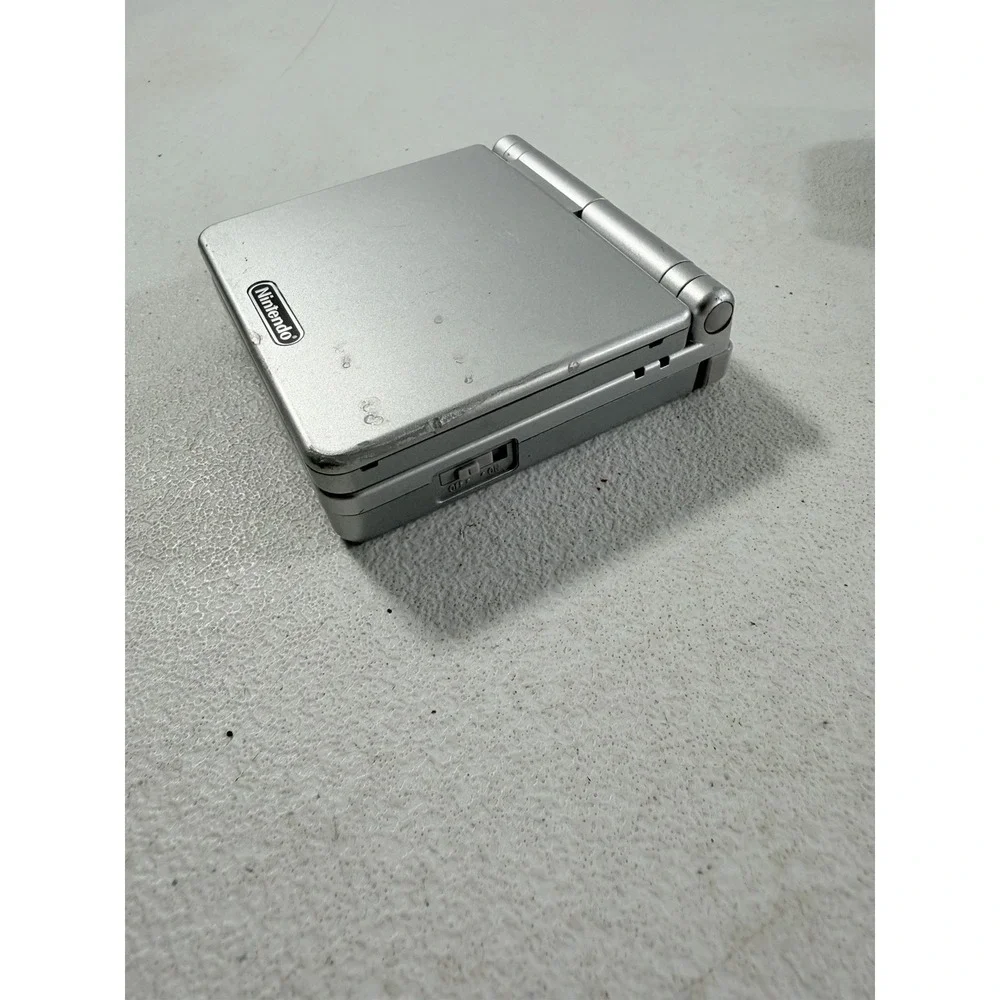 Nintendo Game Boy Advance SP AGS-001 Silver w/ Charger TESTED WORKING